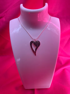 Cut-Out Silver Melting Hearts Pendant