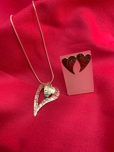 Cut-Out Silver Melting Hearts Pendant