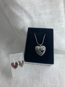 Cut-Out Silver Hearts Pendant