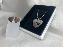 Load image into Gallery viewer, Cut-Out Silver Hearts Pendant