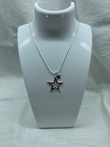 Cut-Out Silver Stars Pendant