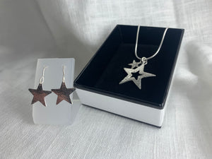 Cut-Out Silver Stars Pendant