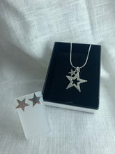 Load image into Gallery viewer, Cut-Out Silver Stars Pendant