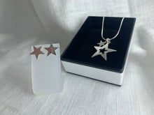 Load image into Gallery viewer, Cut-Out Silver Stars Pendant