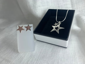 Cut-Out Silver Stars Pendant