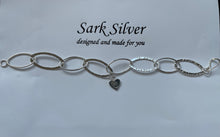 Load image into Gallery viewer, Contrast Oval Silver Bracelet